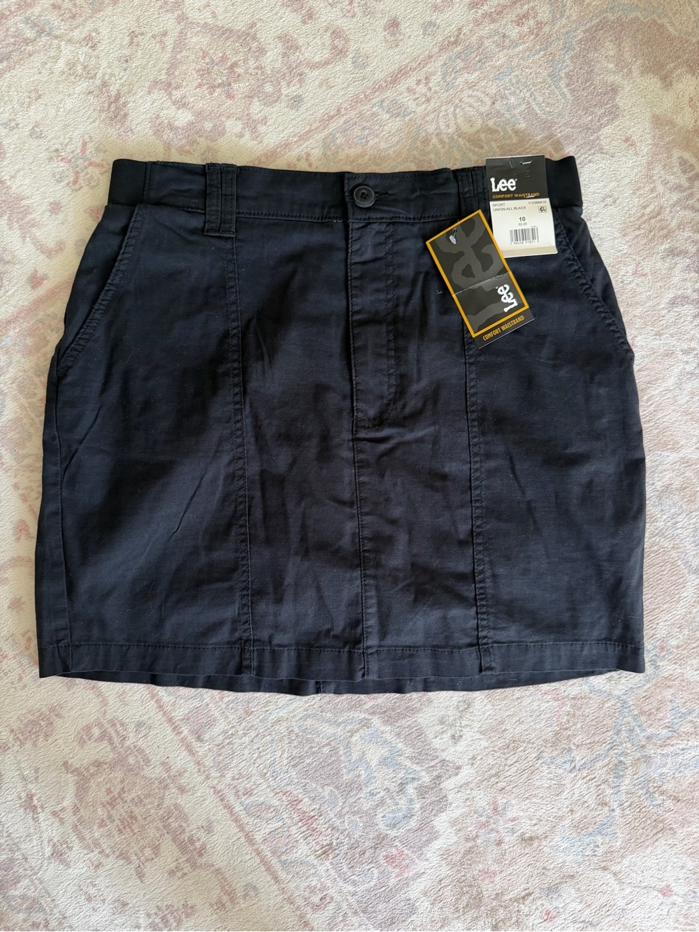 Lee Black Mini Skirt with Front Seam Detailing